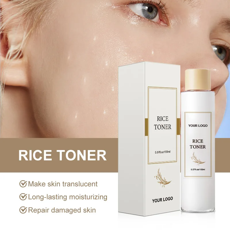 Korean Wholesale 150ml Organic Korean Face Water Toner Glowing Skin Improves Moisture Barrier Rice Toner
