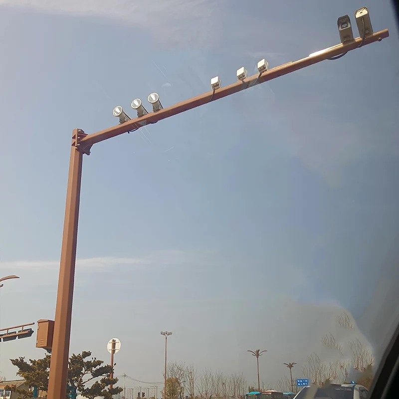 Hot-Selling Galvanized Steel CCTV Camera Pole Monitoring Pole For Outdoor