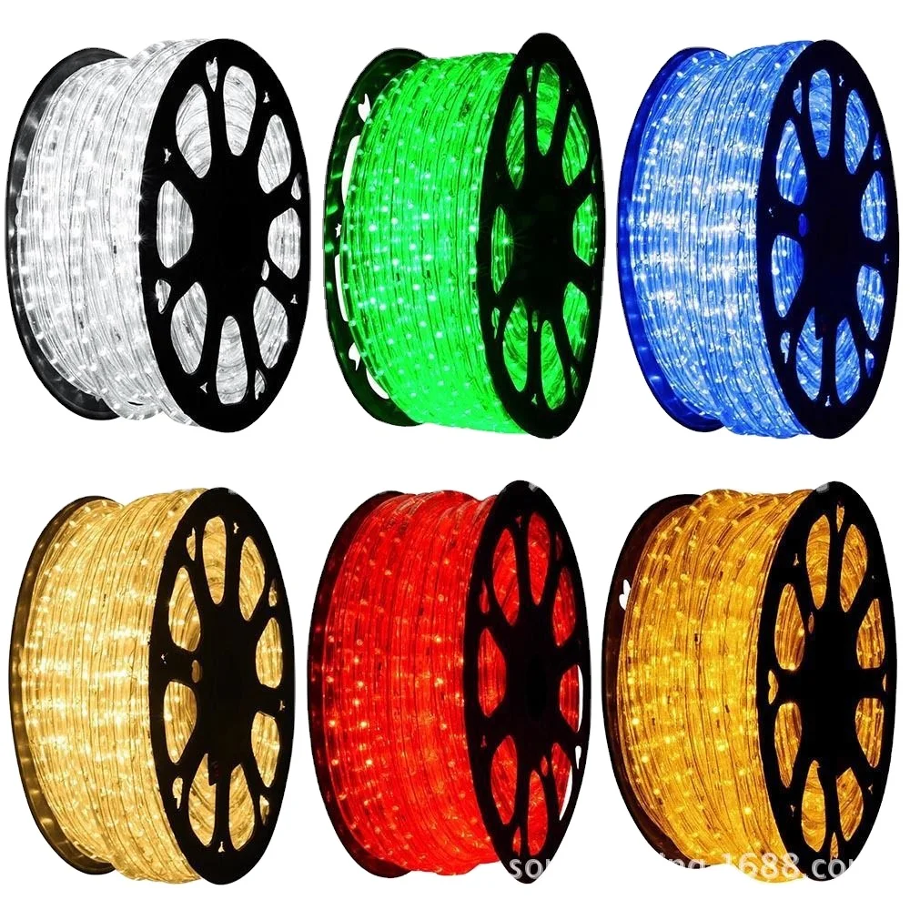 LED round 2 wires 3 wires rope light Holiday Outdoor Decoration Connectable led motif rope light