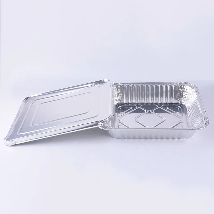 
Disposable takeaway deep turkey BBQ pan rectangle container aluminum foil tray 