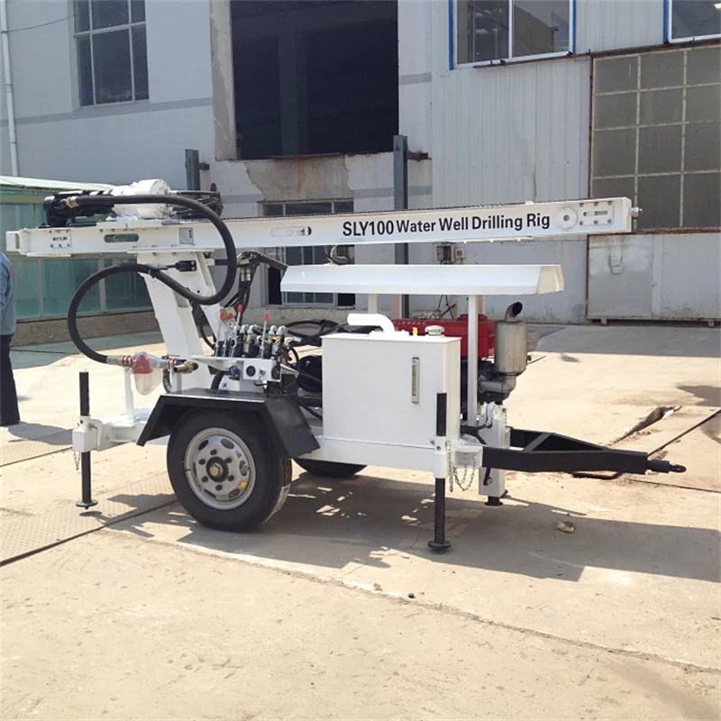 Complete 100M Portable Rock Drill Dth Diesel Well Drilling Rig To A Depth Of 100 Meters