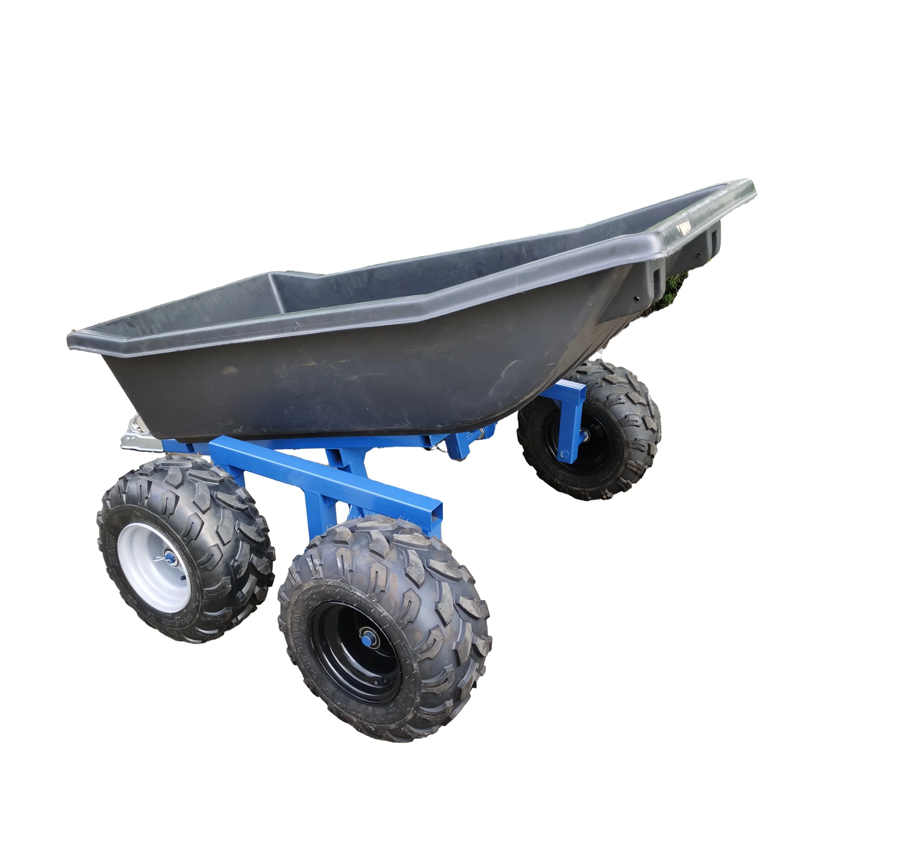 All-Terrain Truck Car Tow-Behind Metal Frame Plastic Heavy Duty Easy Assembly ATV Camper Transport Dump Trailer