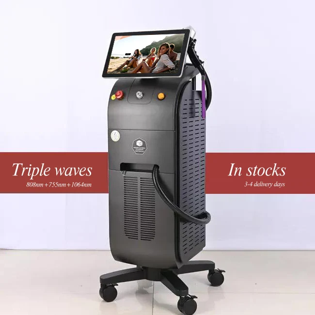Вертикальный диодный лазер для эпиляции 755, 808, 1064, Лазерный Аппарат для удаления волос по красоте от компании DHL UPS express