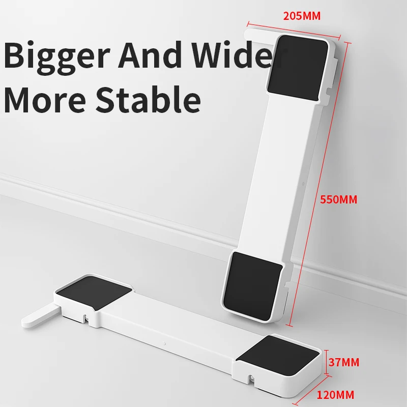 074-006 Single-Layer Shock Absorbing Laundry Shelf Non-Slip Rubber Mount Stand with Padded Organizer Storage Holders & Racks