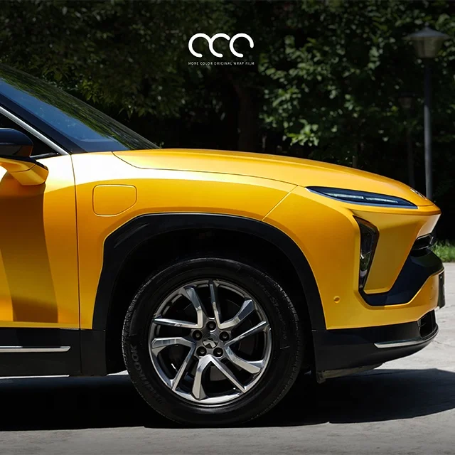 Новое поступление многослойная виниловая пленка MC Wrap PET Агатовая желтая для автомобиля без пузырьков воздуха наклейка на кузов