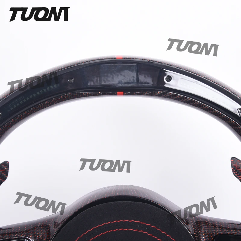 OEM For Mercedes Benz W204 W205 A45 Carbon Fiber Steering Wheel With LED Lights Paddle Shifters