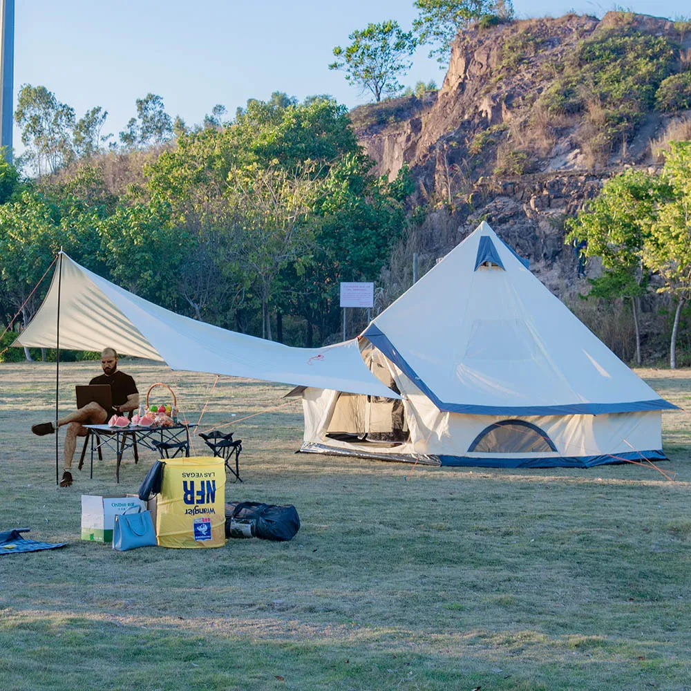 ABRIS Waterproof Cotton Canvas Family Bell Tent for Camping Outdoor Pyramid tent polyester cotton tent