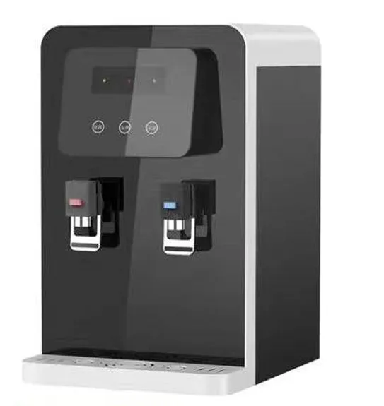 desktop 5 stage ro system drinking hot and cold water dispenser with ice maker