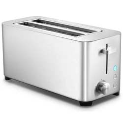 Тостер для хлеба с длинным слотом для домашнего использования, изготовление на заказ, кухонный умный выдвижной тостер для завтрака из нержавеющей стали на 4 ломтика