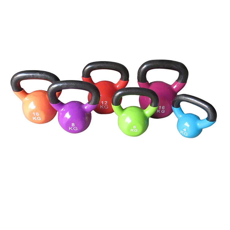 Black Rubber Kettlebell With Chrome Handle