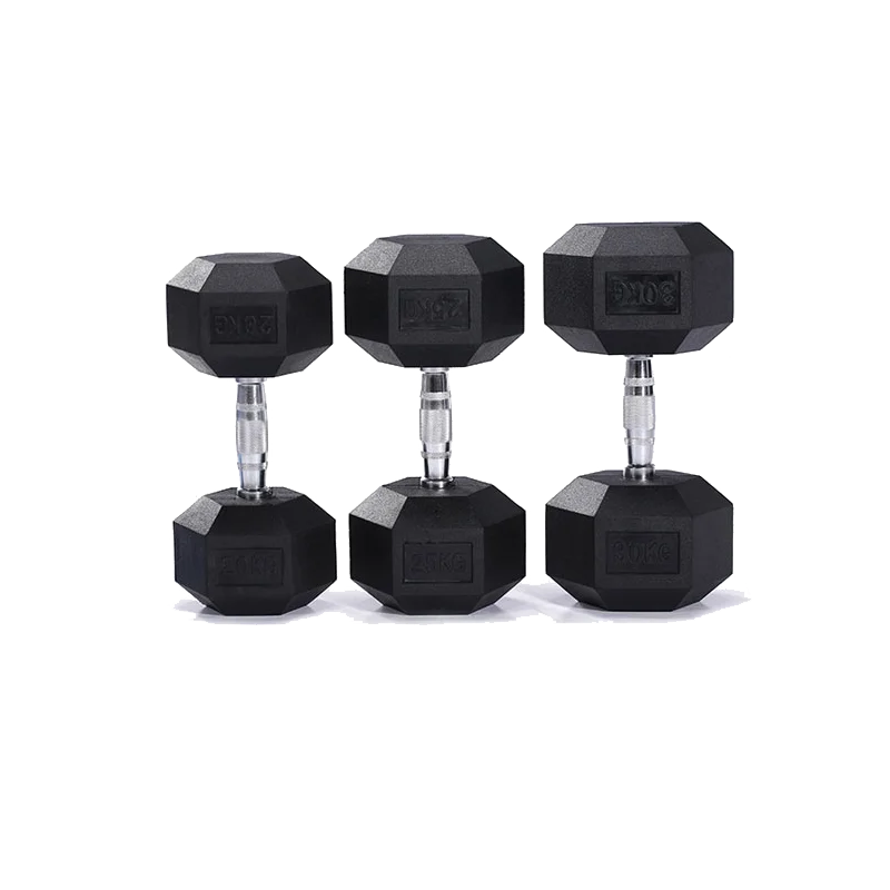 
Wholesale Weights Fitness Equipment Dumbbells Gym Accessories Rubber Coated Hex 