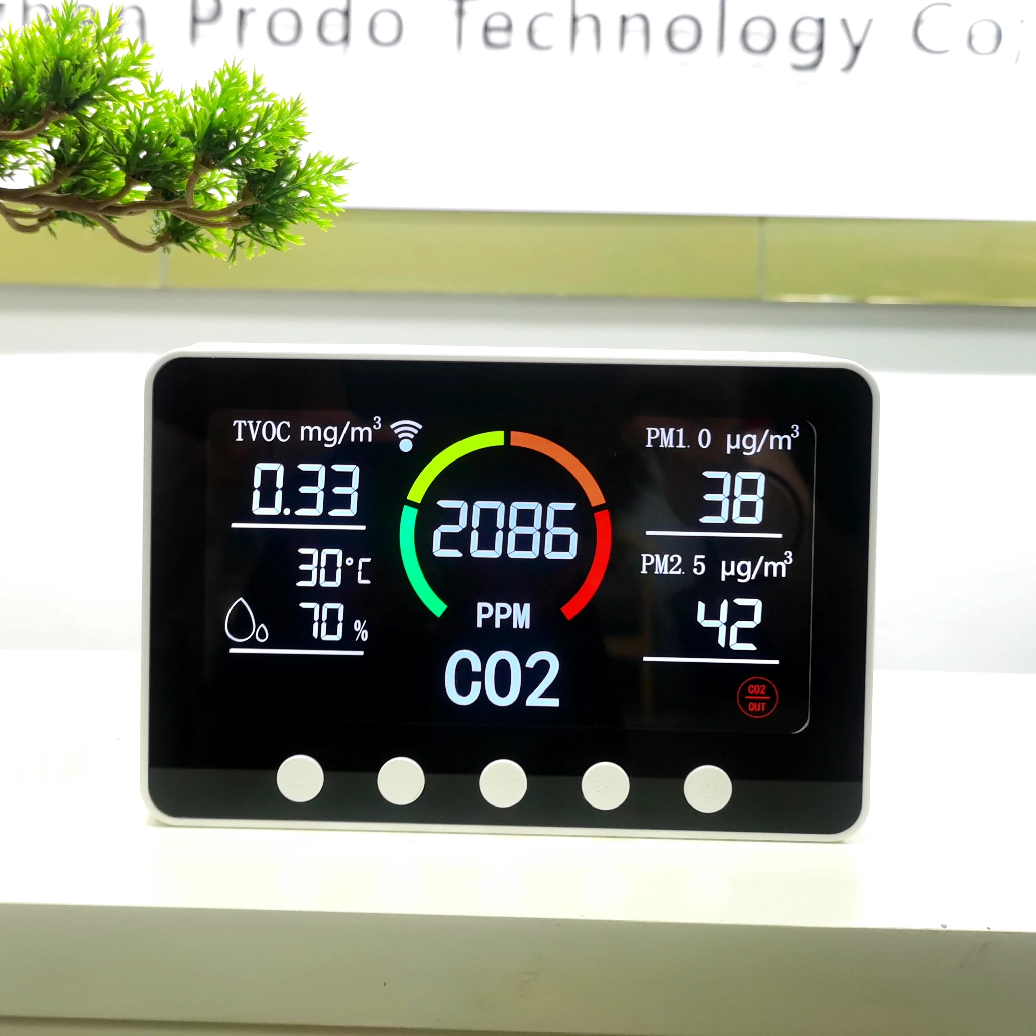 Air quality Monitor& IoT controller  with RS484 and wifi co2 meter pm 2.5 monitor for room school hotel lpg gas detector
