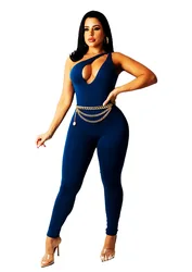 Women clothes 2021 trending sexy backless short sleeve hollow out jumpsuit fall fashion clothing D11214