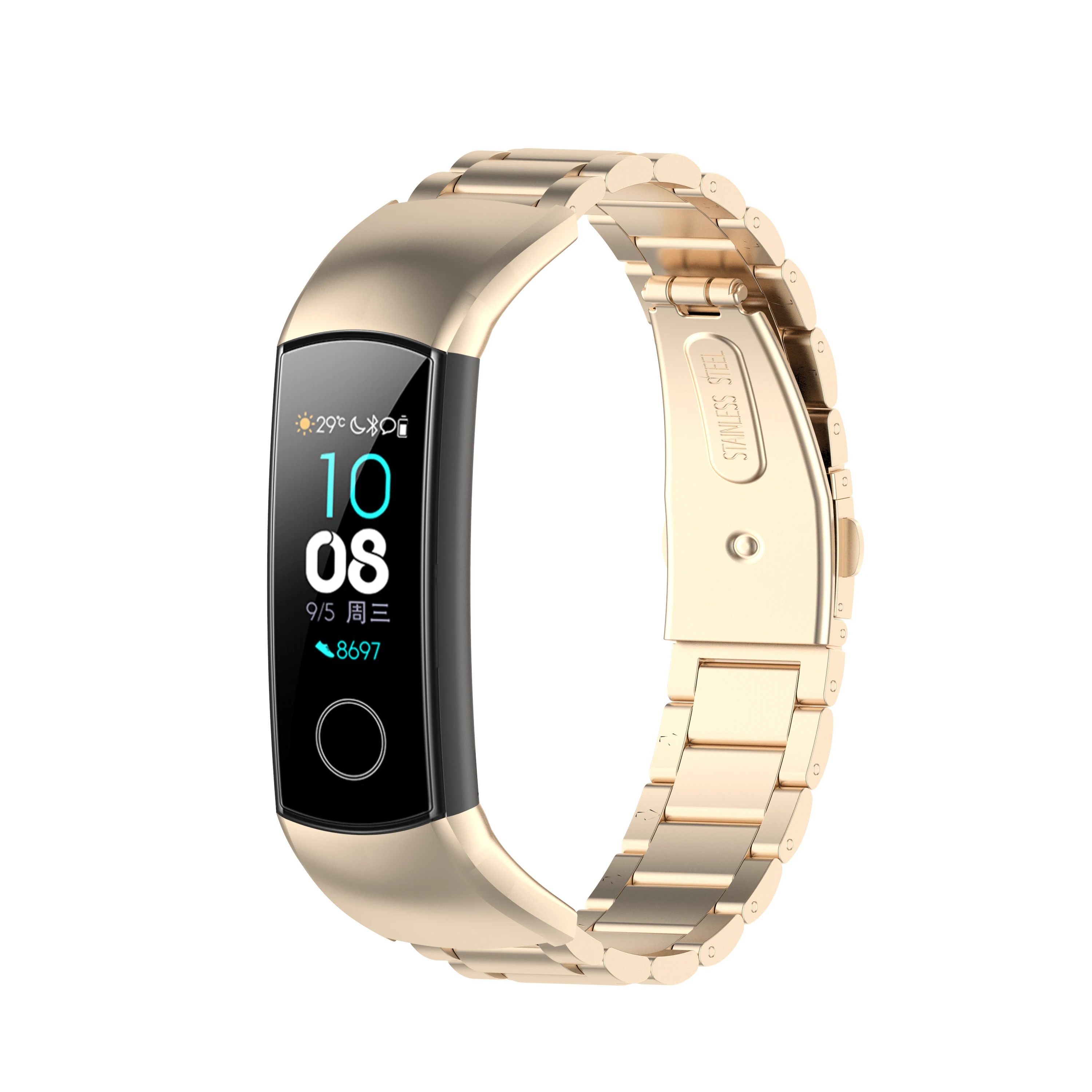 Eraysun Stainless Steel Watch Strap Honor Band 3 Metal Bracelet for Huawei Watch