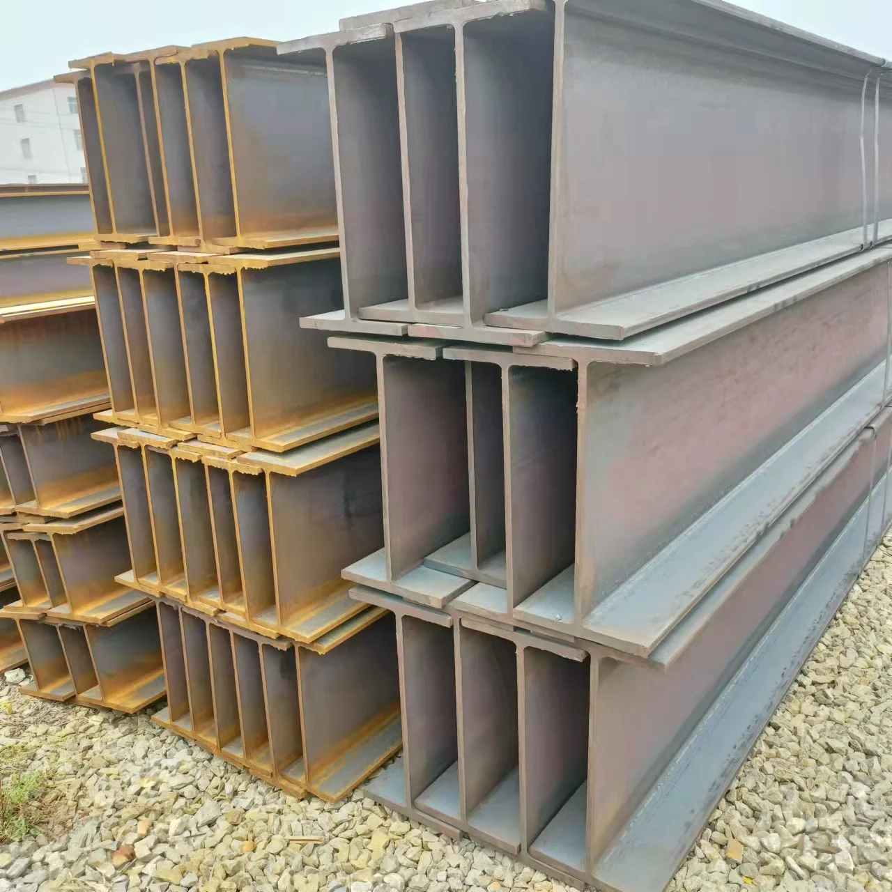 H beam ASTM A36 A992 горячекатаный Q235B Q345E I лучевой Канал Сталь Оцинкованная стальная