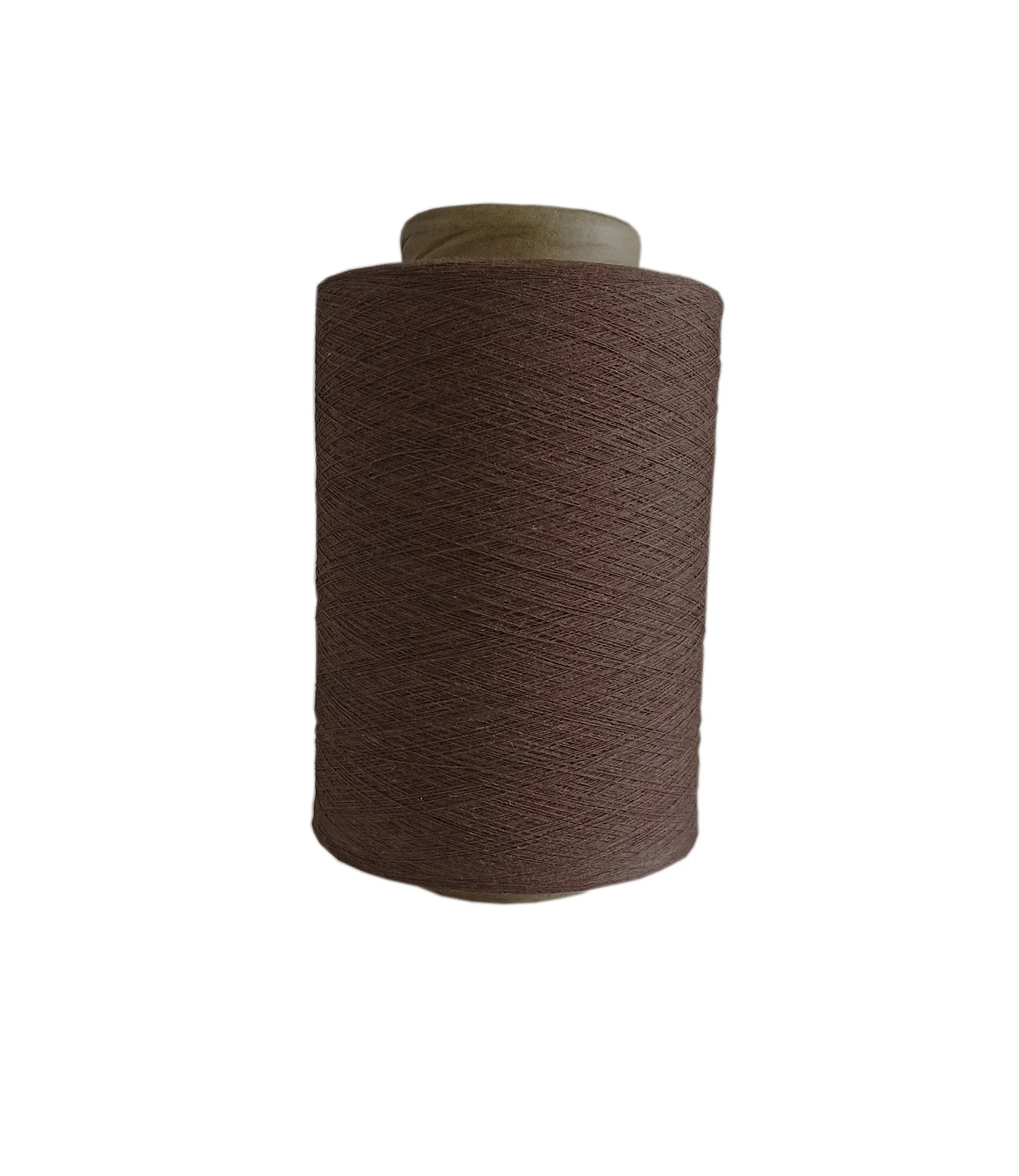 Китайское производство регенерированной пряжи 30/1 40s Экологически чистая пряжа с открытым концом многоцветная кофейная переработанная полихлопчатобумажная смешанная