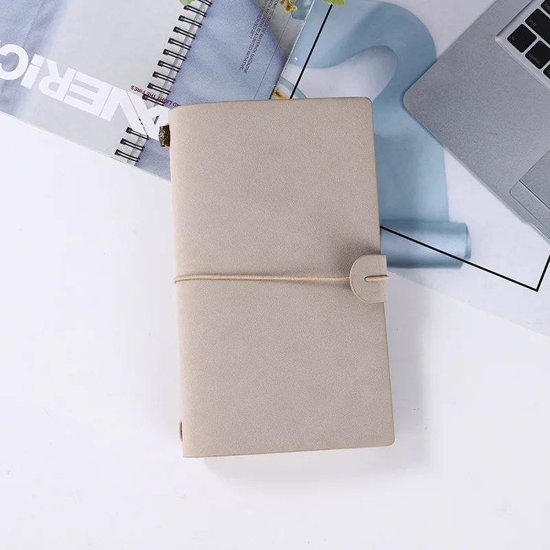 Vintage Leather Journal Notebook With Elastic Closed Classic Retro Ring Binder Diary Custom Notebook