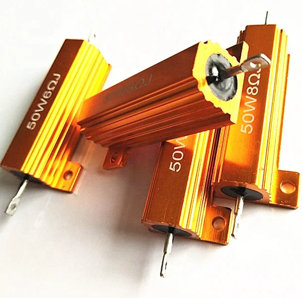 RX24  50w1K 1K 1.2K 1.5K 1.8K 2K 2.2K 2.5K 3K 3.3K 4K 4.7K 5.1K 6K 7.5K 8K 10K aluminum power metal shell case resistor