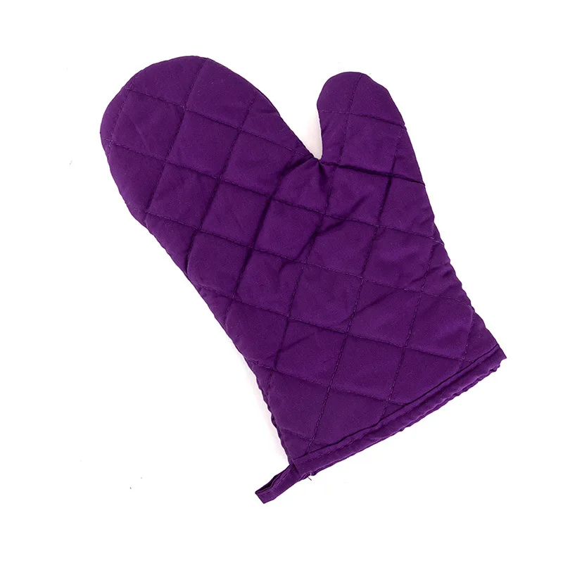 Wholesale custom plain baking oven gloves quilted cotton lining oven mitt for kitchen