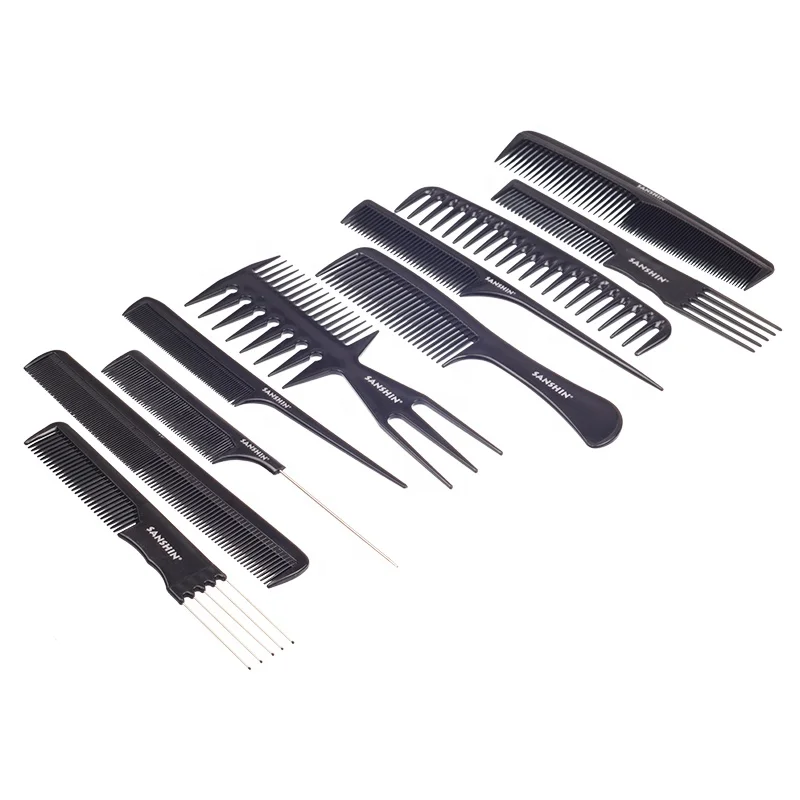 Professional Multifunctional Wide Tooth Styling Comb for Hair Stylists for Barber Shop Beauty Salon Home Use with Plastic Handle
