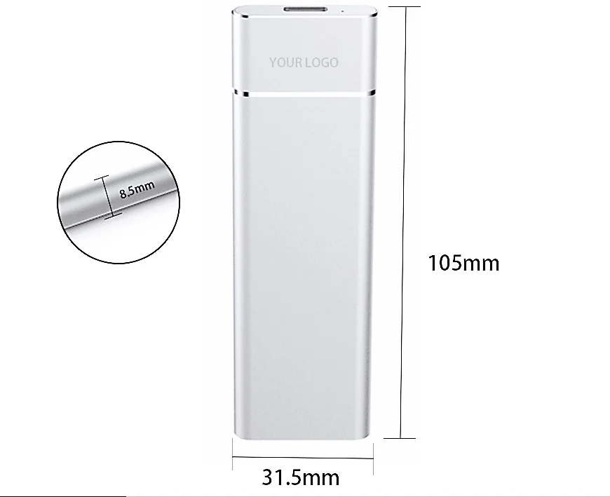 MSATA Type C USB3.0 External Portable Solid Static Hard drive Metal SSD  for PC Laptop desktop