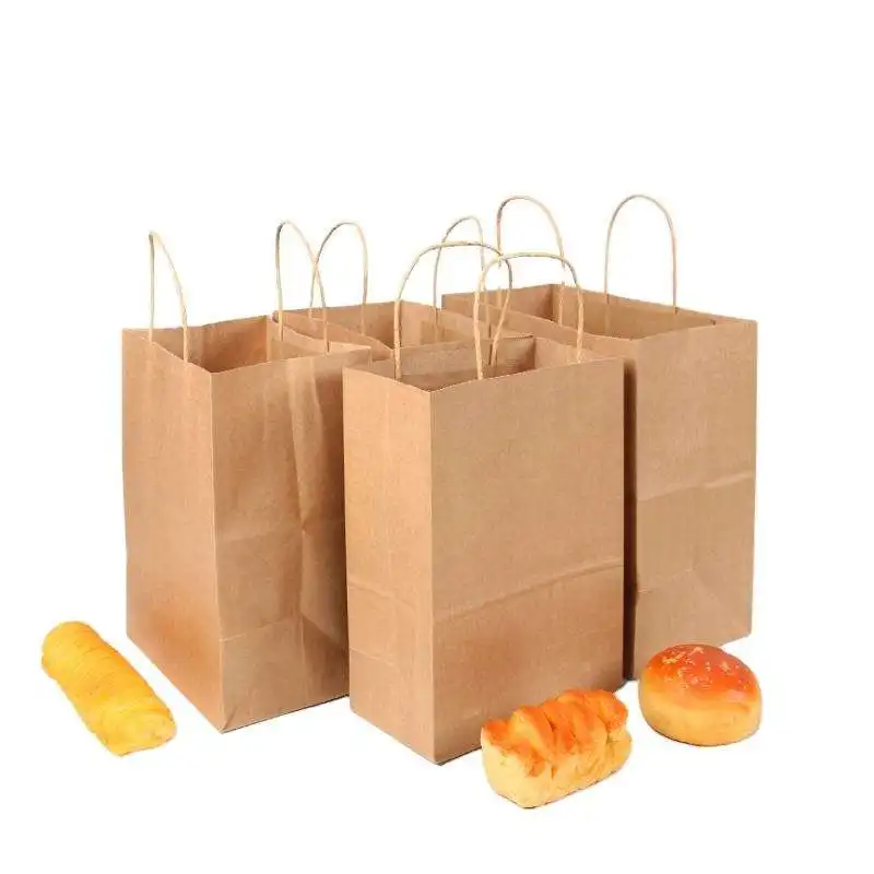 Brown Kraft Paper Bag Eco-Friendly Disposable CMYK for Food Carrying Shopping and Gifts Hot Selling from China Manufacturer