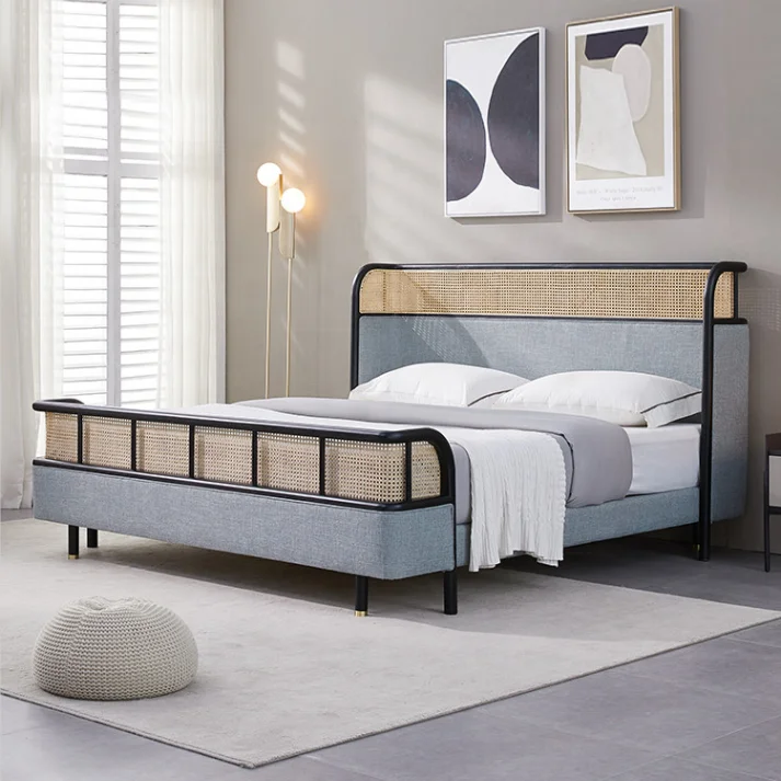 Новый дизайн, кровать из натурального ротанга