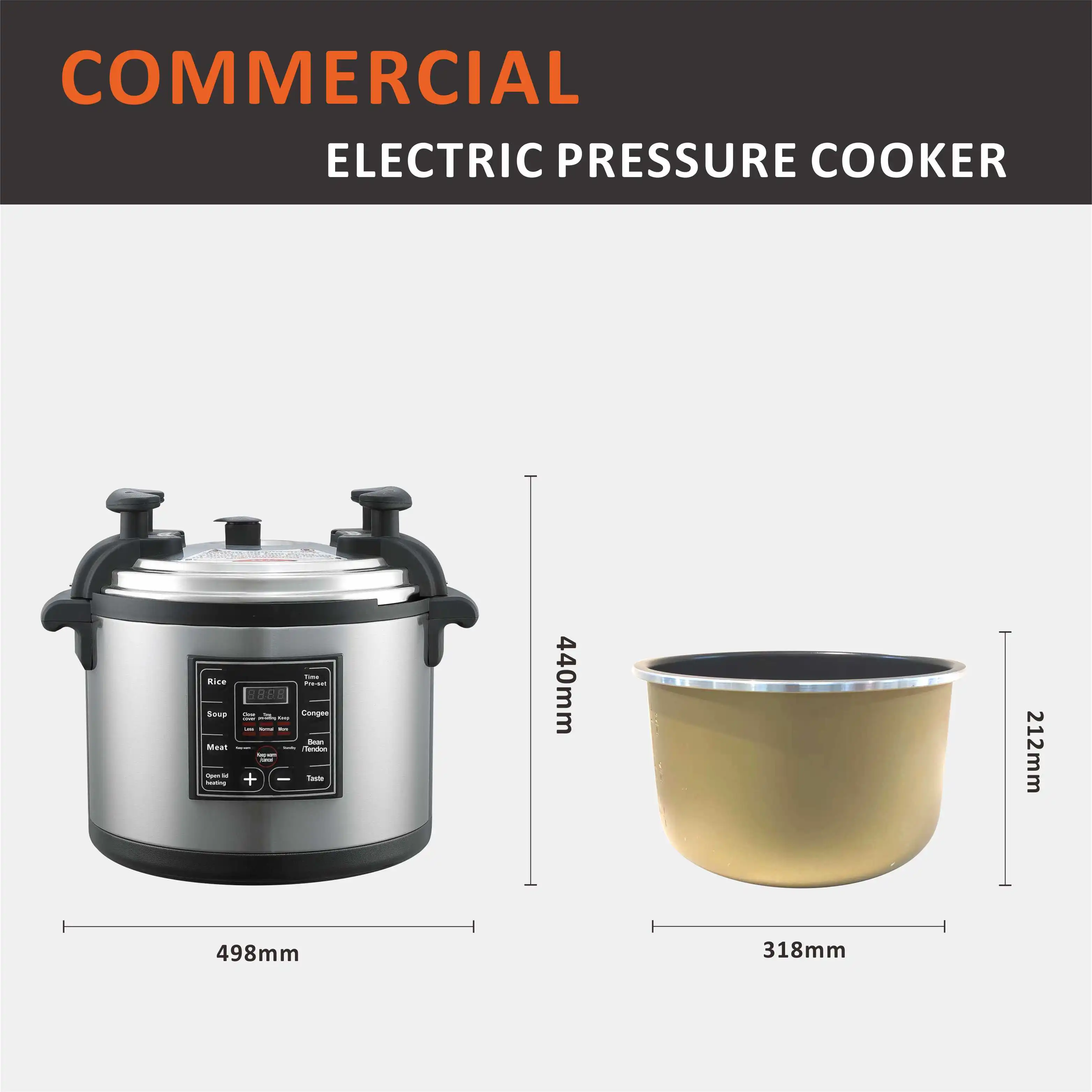 Умная большая антипригарная электрическая скороварка Ewant 17L