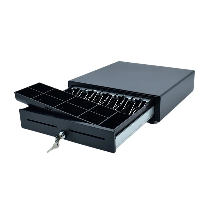 Черный мини-ящик для наличных 410 мм 12 В 4b8c rj11 rj12