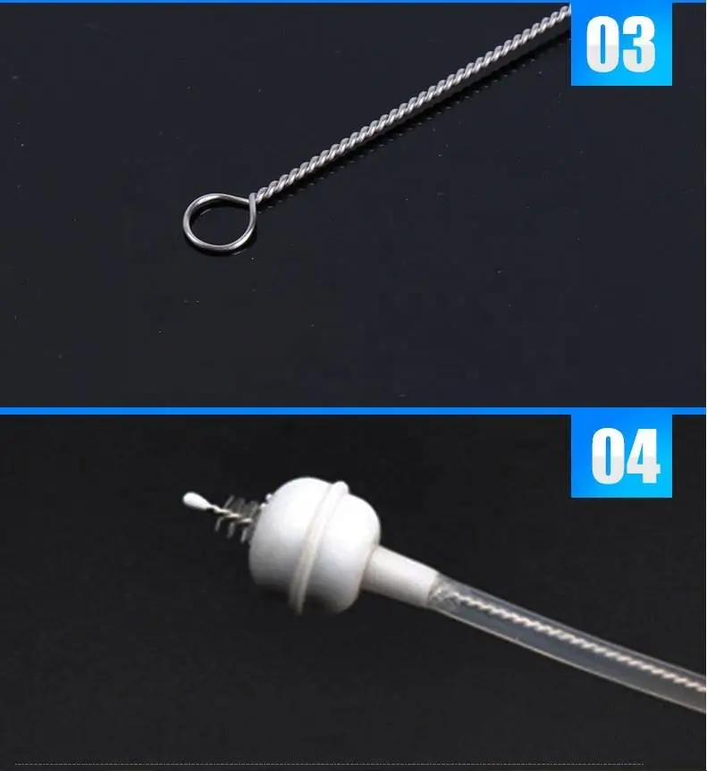 Hot sale Stainless Steel Cleaning Brushes glasses Nylon Straw Cleaners For Drinking Pipe