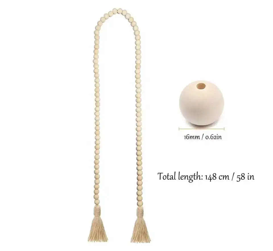 hot sale Natural Unfinished Wood Spacer Beads Round Ball Wooden Loose Beads for Crafts DIY Jewelry Making