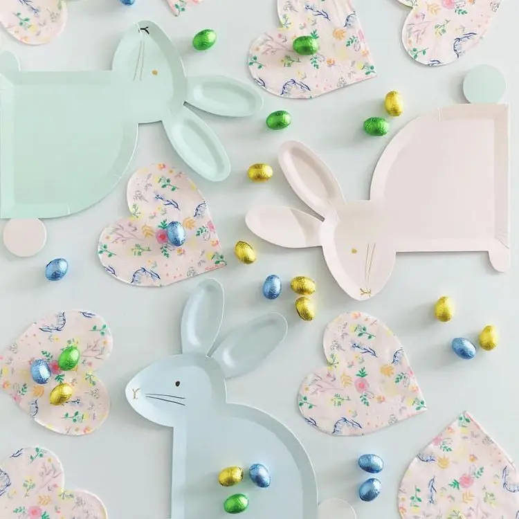 Wholesale promotional colorful disposable Luncheon Plates Birthday Party paper plates