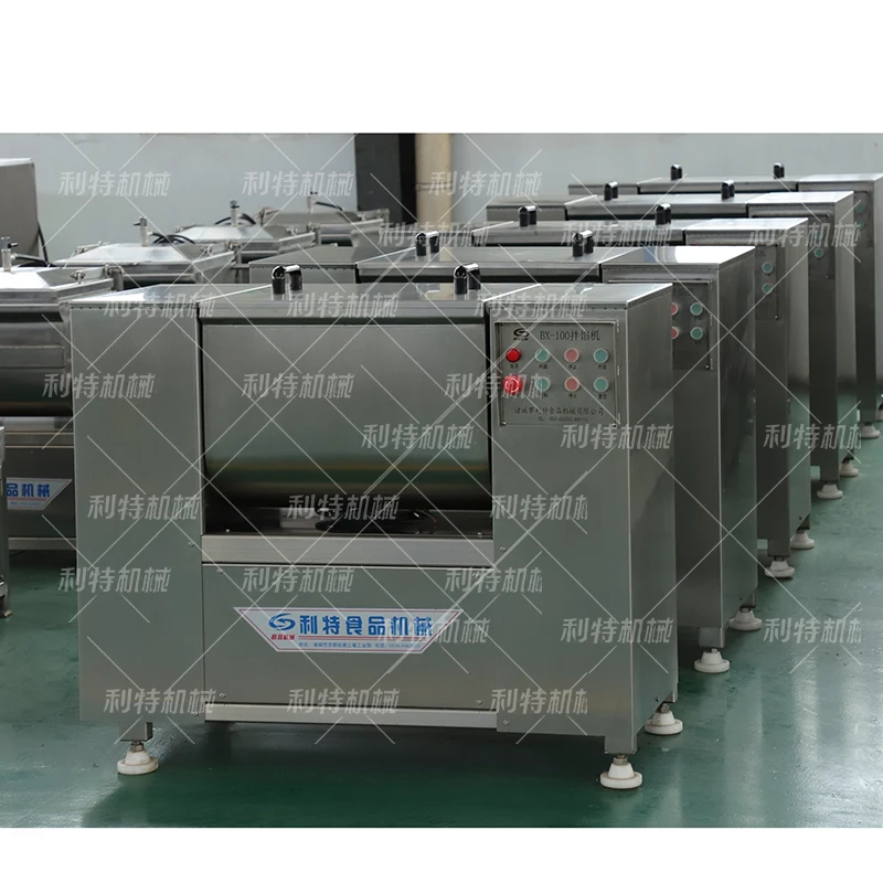 Stainless Steel 100kg Sausage Stuffing Mixer Commercial Horizontal China 100l 70l 50l Pork Meat Mix Machine