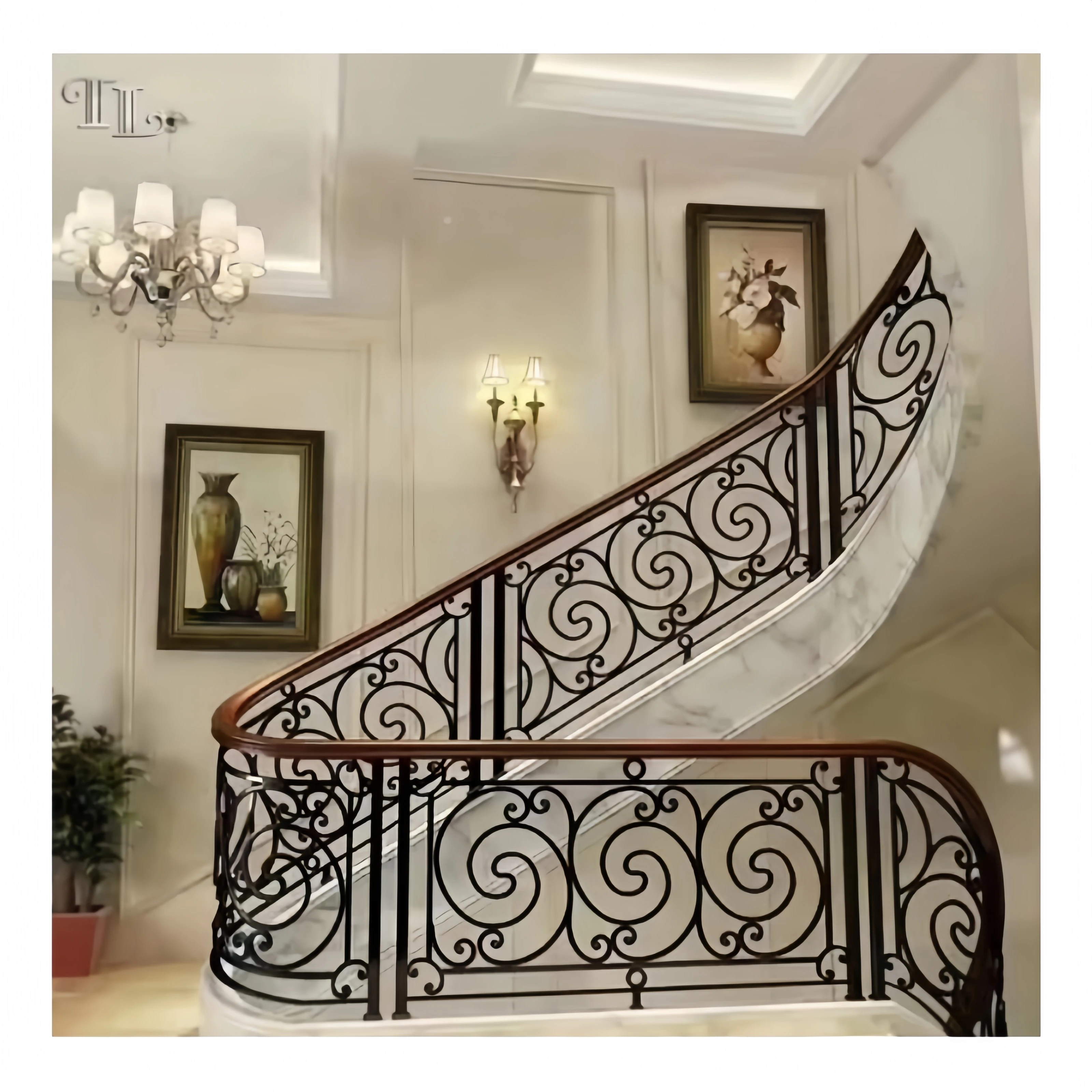 selling classical wrought iron staircase railing/cheap balustrade/balustrades handrails
