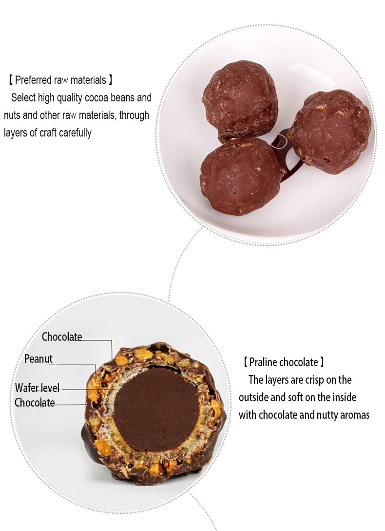 3Pcs Love Heart Gift Boxes Peanut Sweet Chocolate