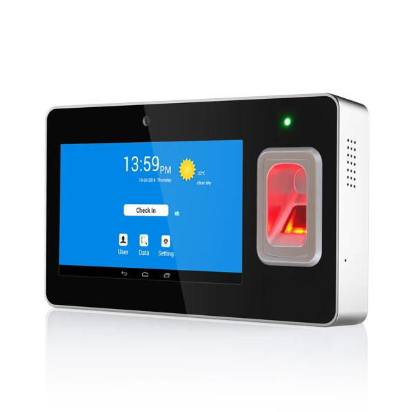 7 Inch Touch Screen Android Fingerprint Time Attendance Machine Android SMS Fingerprint Scanner Biometric With WIFI GPS SMS