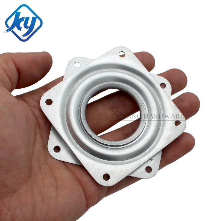 3 Inch Square Galvanized Turntable Lazy Susan Bearing For Rotating Display Stand