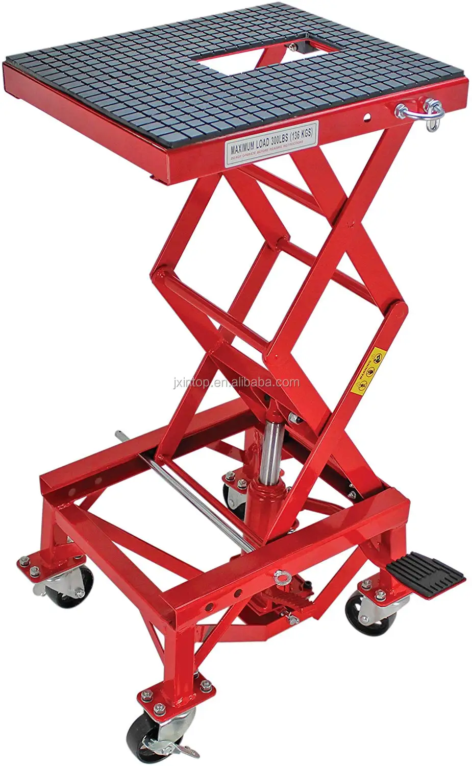 Motorcycle Lift Table Hydraulic Dirt Bike ATV Scissor Jack Lift Hoist 300LBS Motorcycle Scissor Lift - Hydraulic Jack