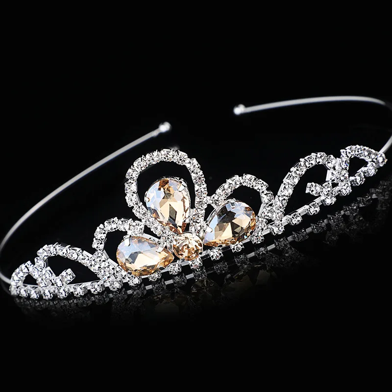 Crystal Rhinestone Vintage Royal Baroque Queen King Bride Crowns Masquerade Bridal Crown Tiara for Kids 4005