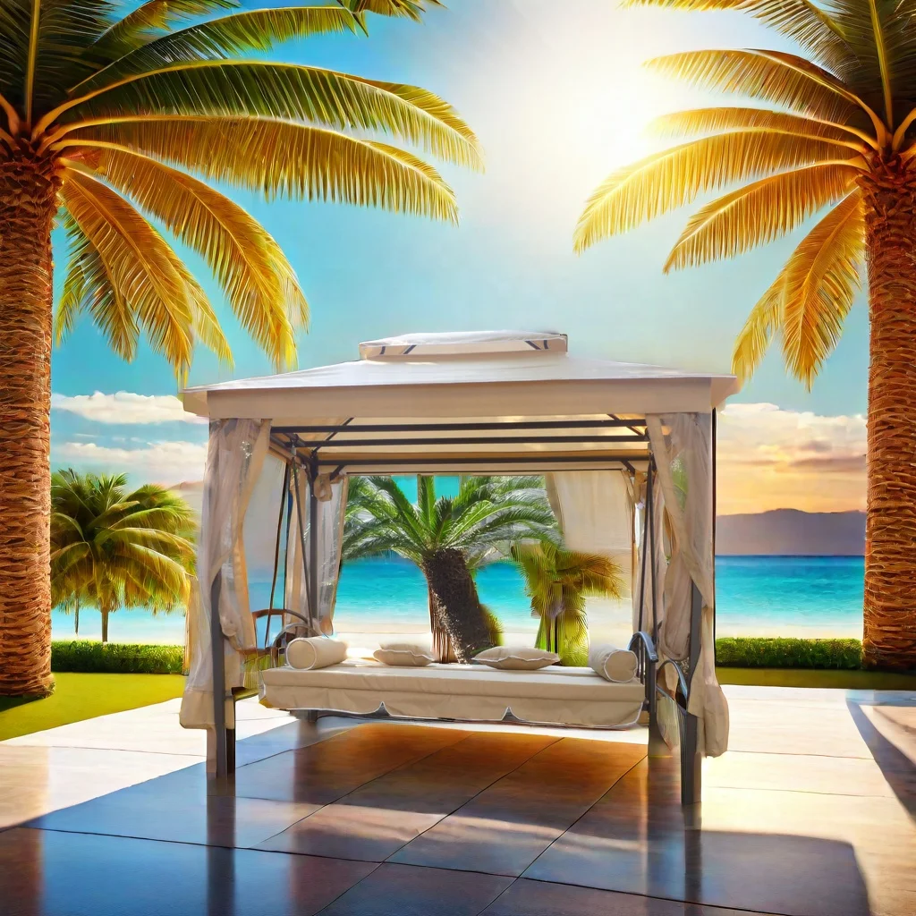 Modern Luxury Gazebo Swing Chair and Bed with Mosquito Net for Patio Porch Park School or Bathroom Outdoor Use