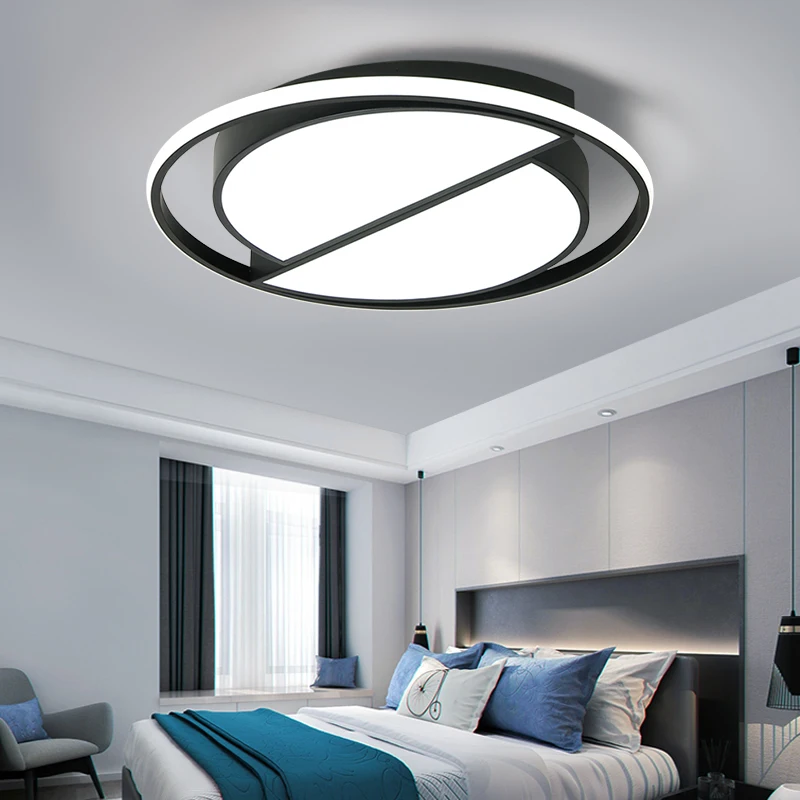 Hot Sale Modern Round Black Ceiling Lights Lamp Simple style Living Room Led Ceiling Light
