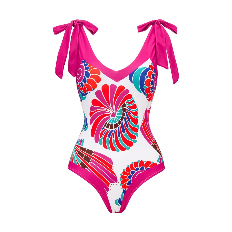 Bestway wholesale 2023 ladies New fashion Printed one piece Swimsuit with beach dresses cover up Bathing Suit for women Swimwear
