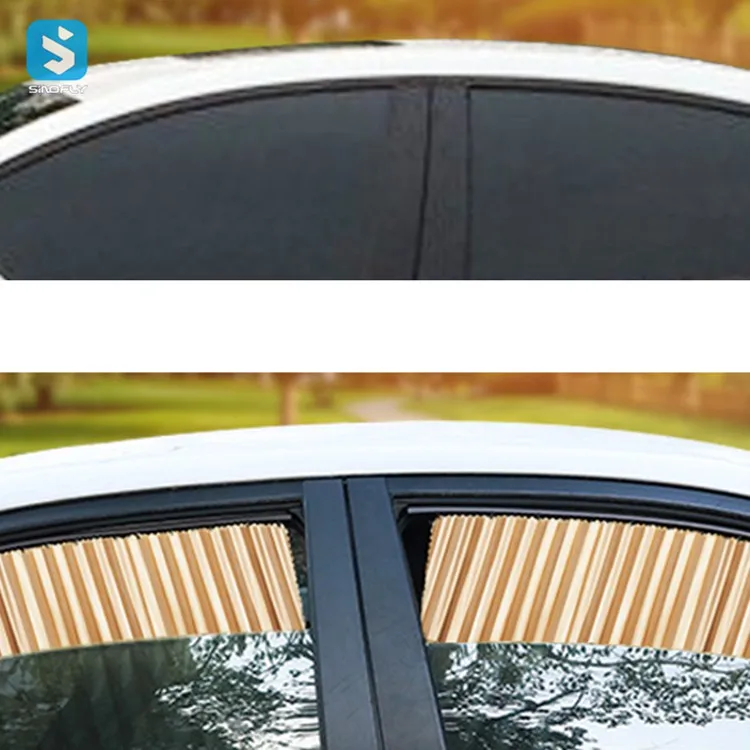 Sunscreen Auto Magnetic Curtain Car Window Retractable Sunshade Magnet Side Curtains For Car Car Curtain Window