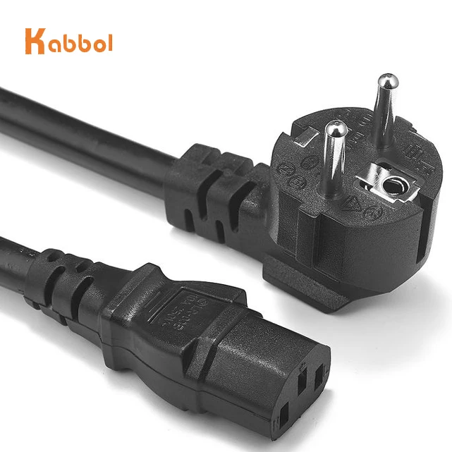 Europe AC power cable 16 Amp 250 Volt Schuko power cord Europe Plug IEC 60320 C5 Laptop /Notebook/Notepad power cord