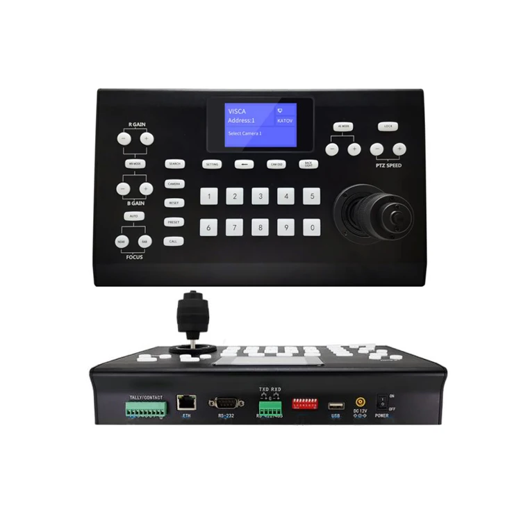 R31 Best 4D Network Joystick Controller POE vMix OBS on vif tops control 200 pcs Cameras PTZ IP Keyboard Controller for Church