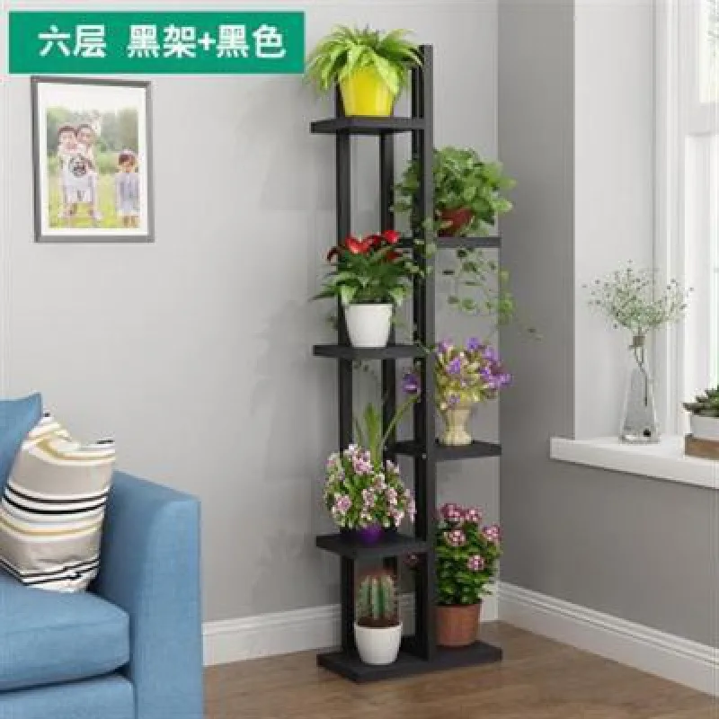 Metal 6 Tier 7 Potted Plant Stand Multiple Flower Pot Holder Shelves Planter Rack Storage Organizer Display for Indoor Outdoor
