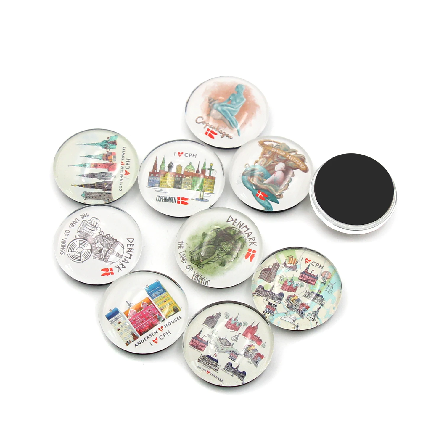 manufacturer reasonable price Refrigerator magnet souvenir blank 3D glass fridge magnets