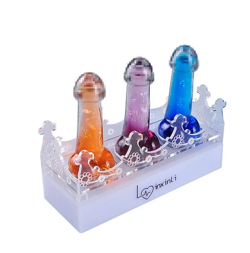 Bachelor Party Night Club Transparent Creative Wine Drinking Glass Willy Penis Shaped Bottle Cup