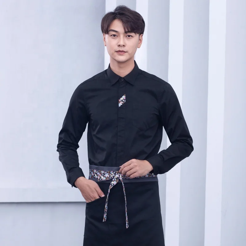 Sushi  Long Sleeve Restaurant Japanese staff Work Uniform  Shirt apron