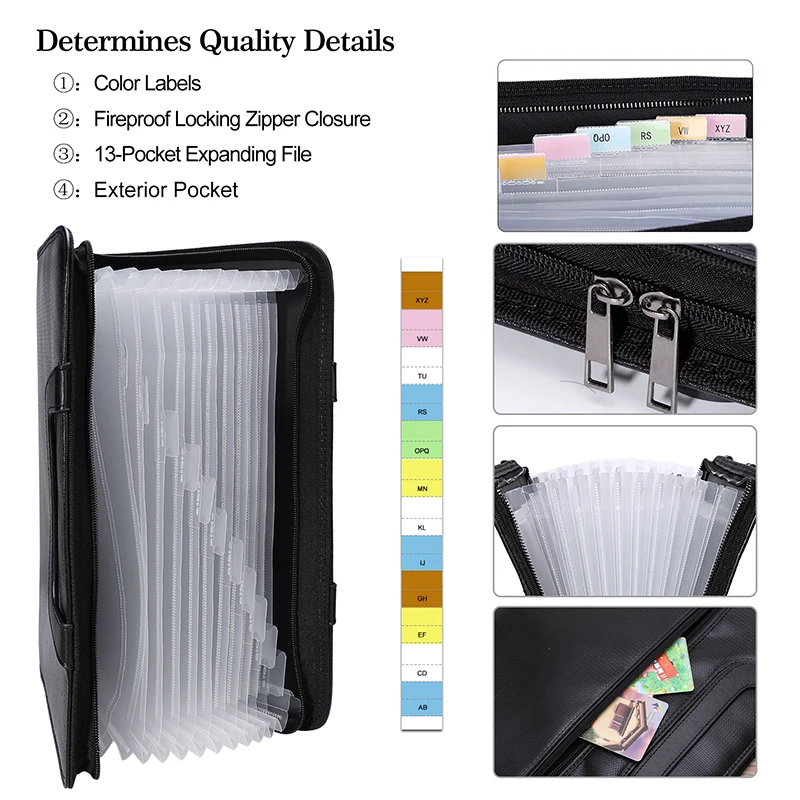 Best Selling Customize Size Color School Office Home Fireproof Waterproof Document File Envelop Laptop Bag
